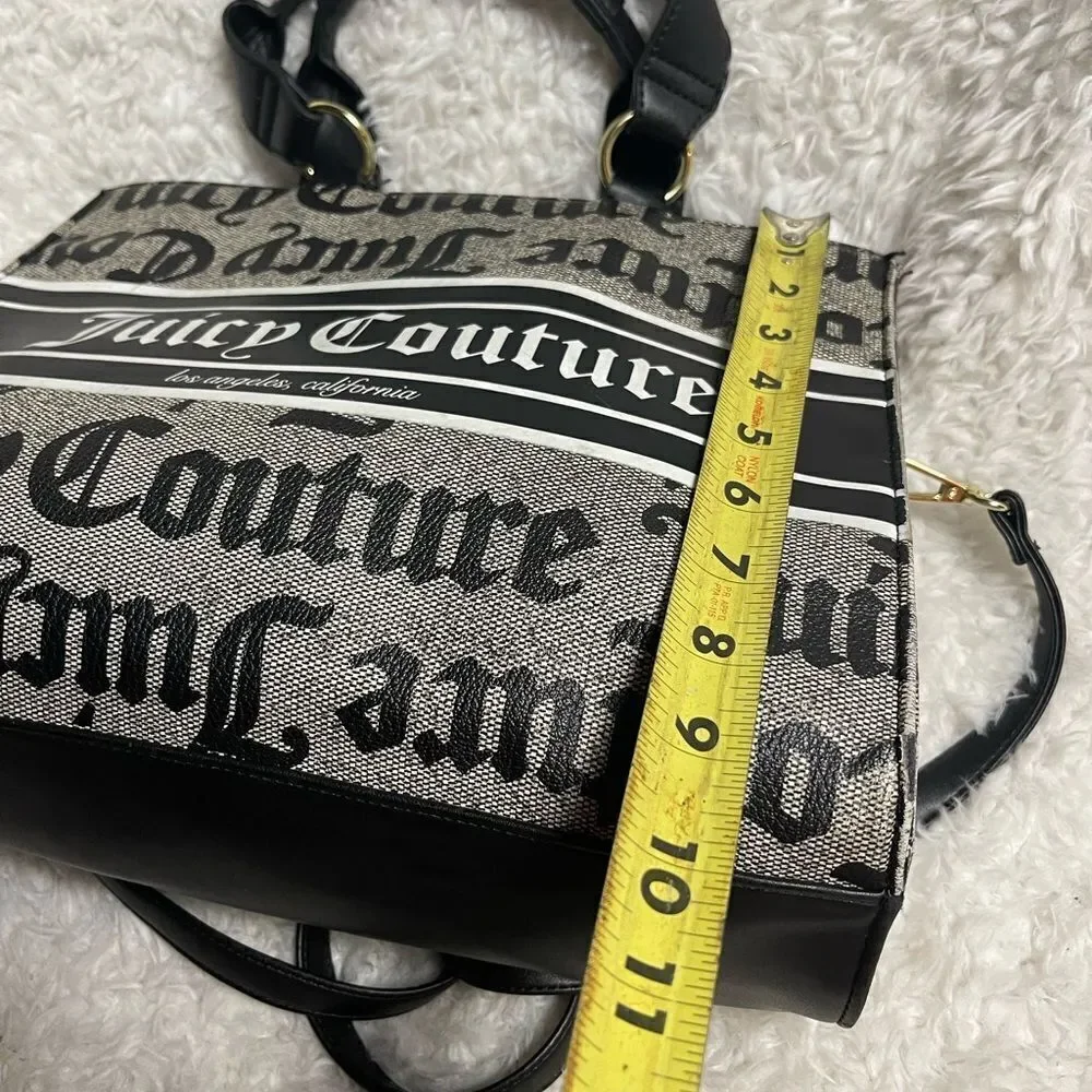 Juicy Couture synthetic Black and White Billboard Medium satchel / shoulder bag